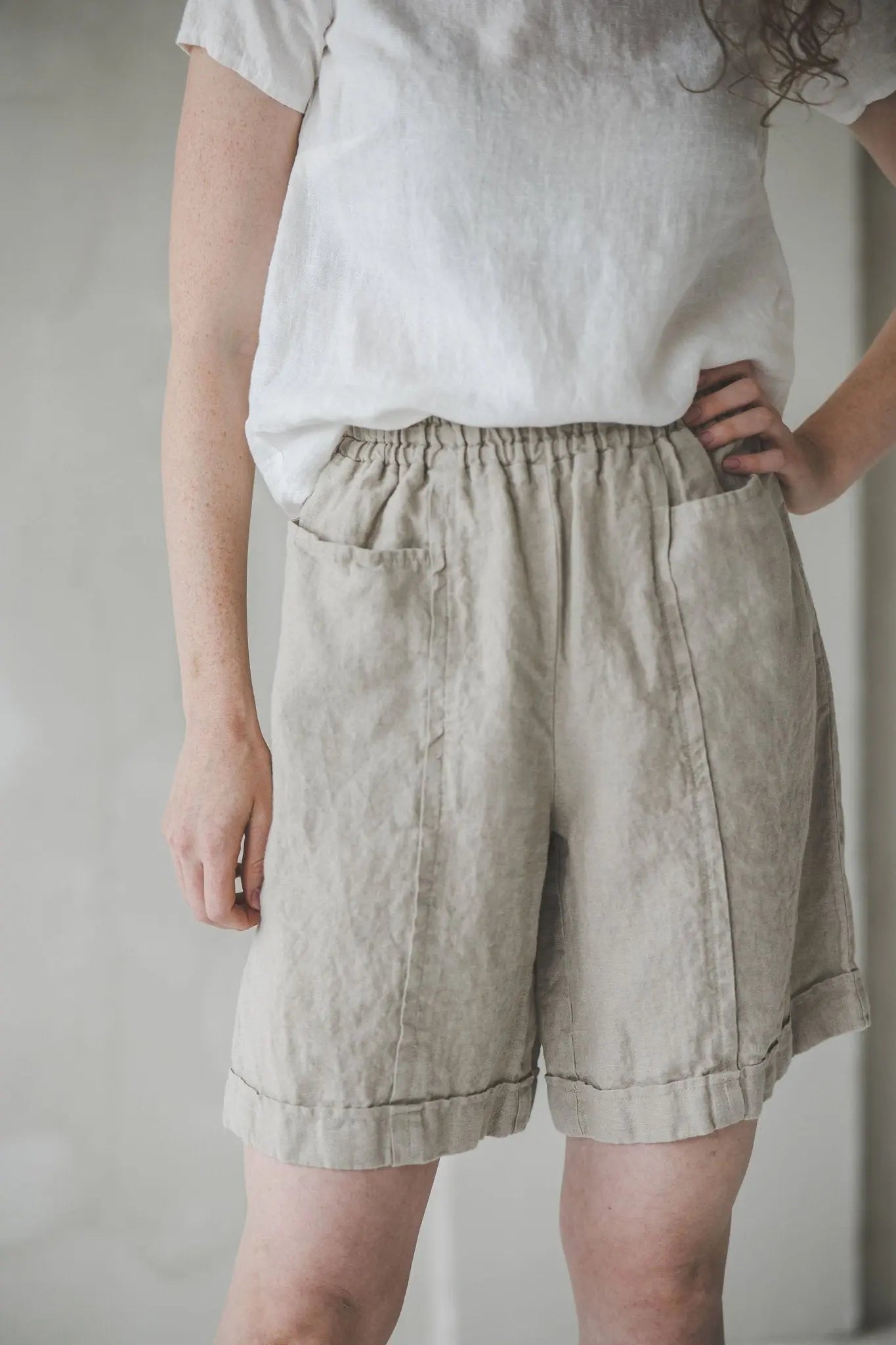 Loose Fit Bermuda Linen Shorts - Epic Linen luxury linen