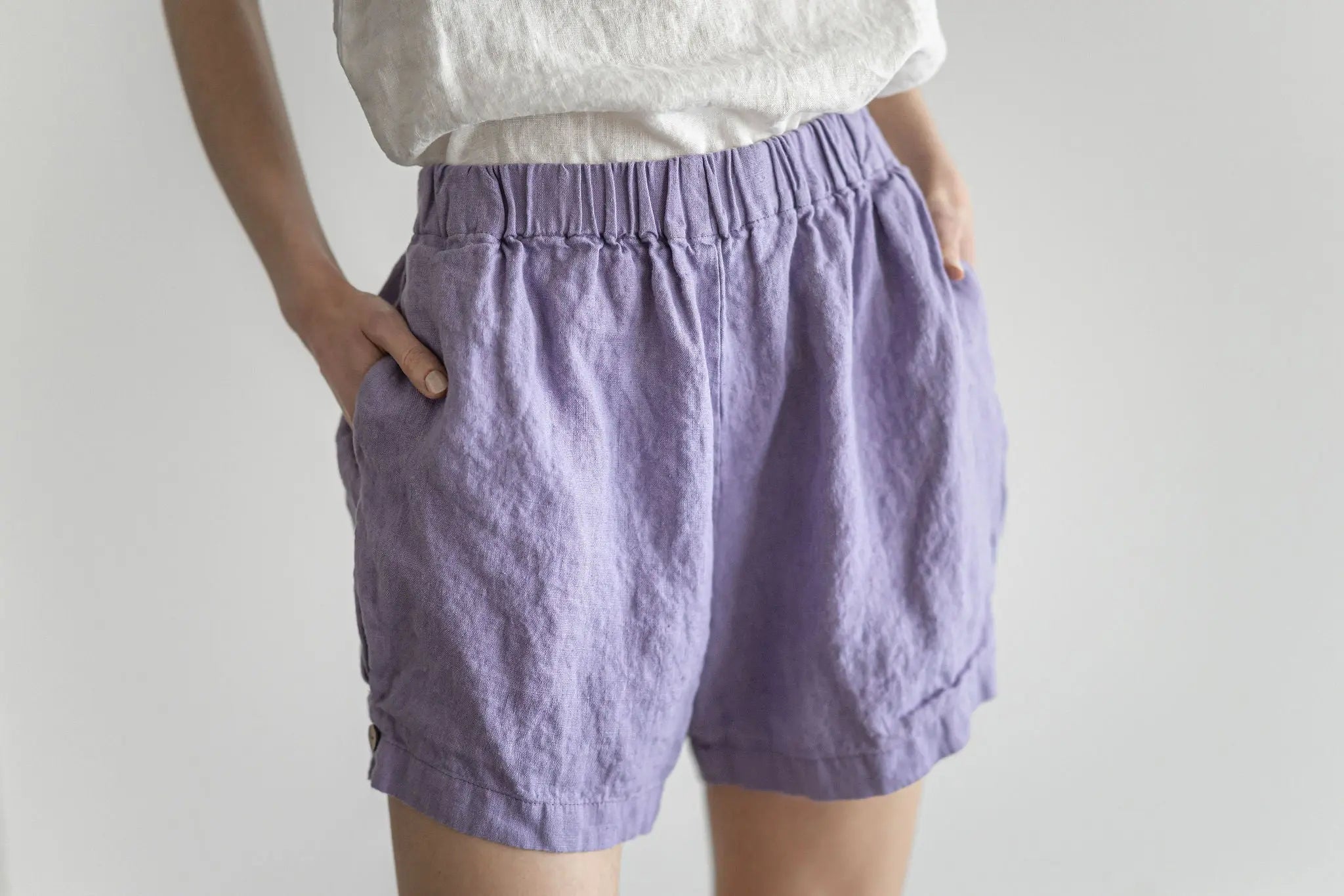 Loose Linen Shorts - Epic Linen luxury linen