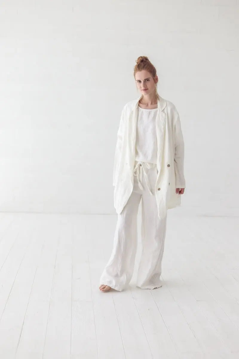 Loose Wide Linen Pants - Epic Linen luxury linen