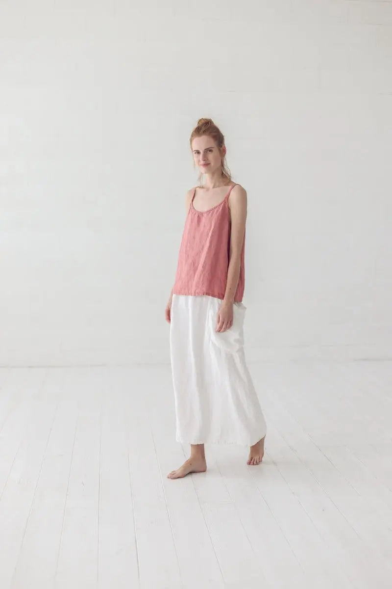 Maxi Linen Skirt with Large Pockets - Epic Linen luxury linen