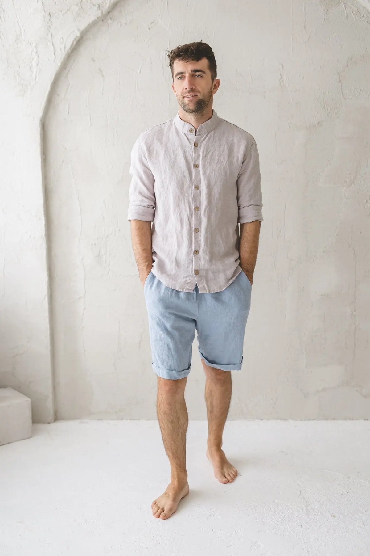 men's dress shorts Linen Spears Hot Pink Cut Pleated front WholesalePrice:96 Size:13/14