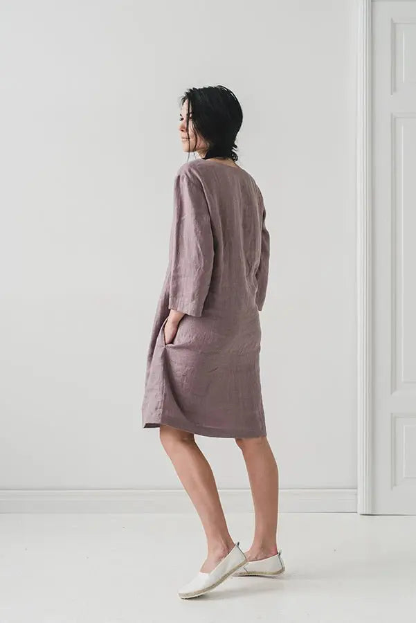 Minimal Linen Dress - Epic Linen luxury linen