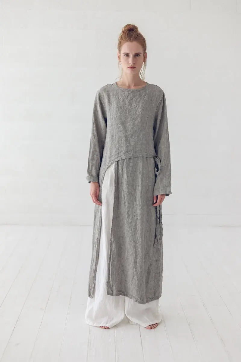 Oversized Linen Tunic Shirt - Epic Linen luxury linen