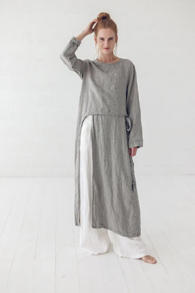 Oversized Linen Tunic Shirt - Epic Linen luxury linen