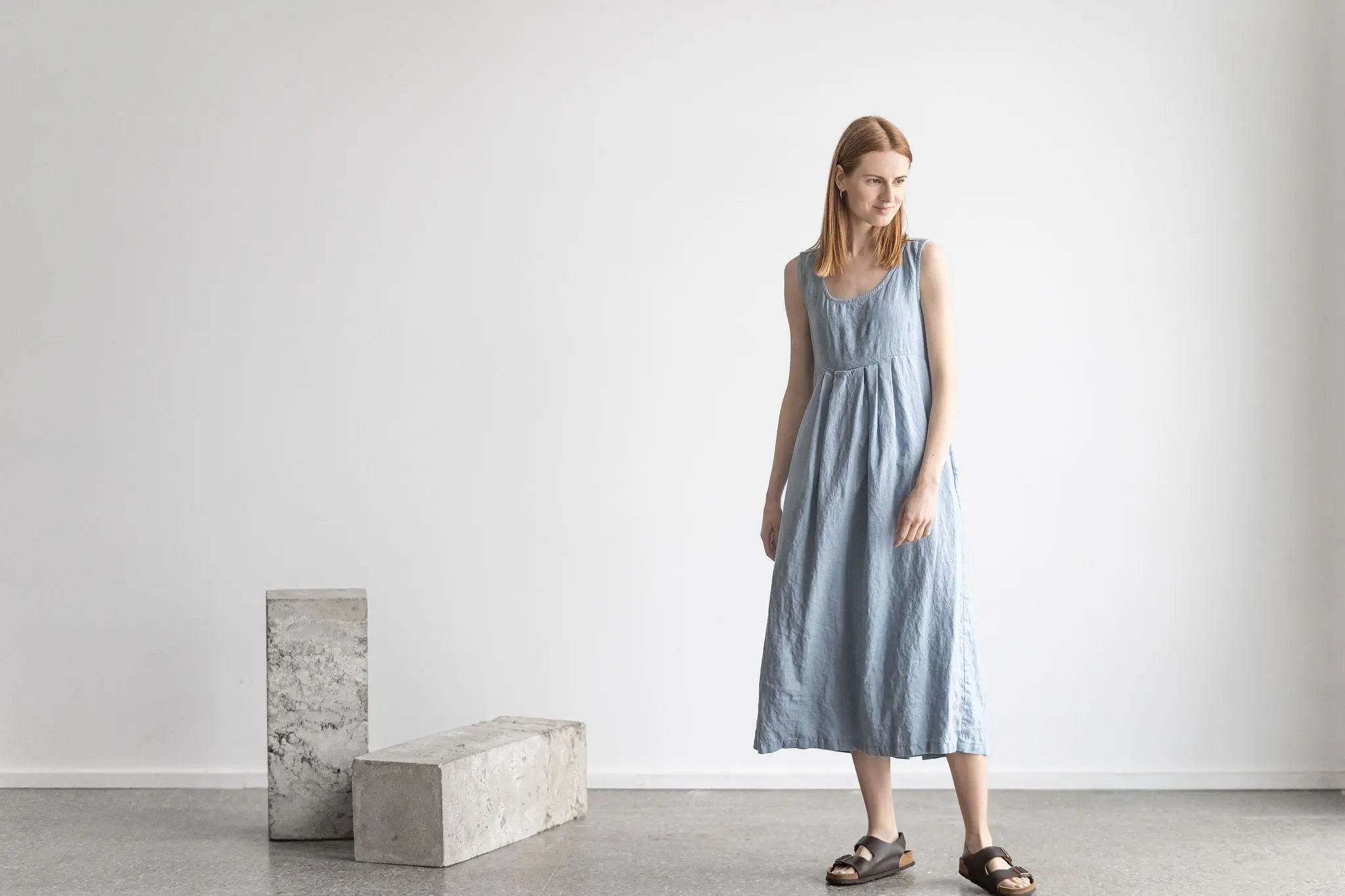 READY TO SHIP Linen Long Dress - Epic Linen luxury linen