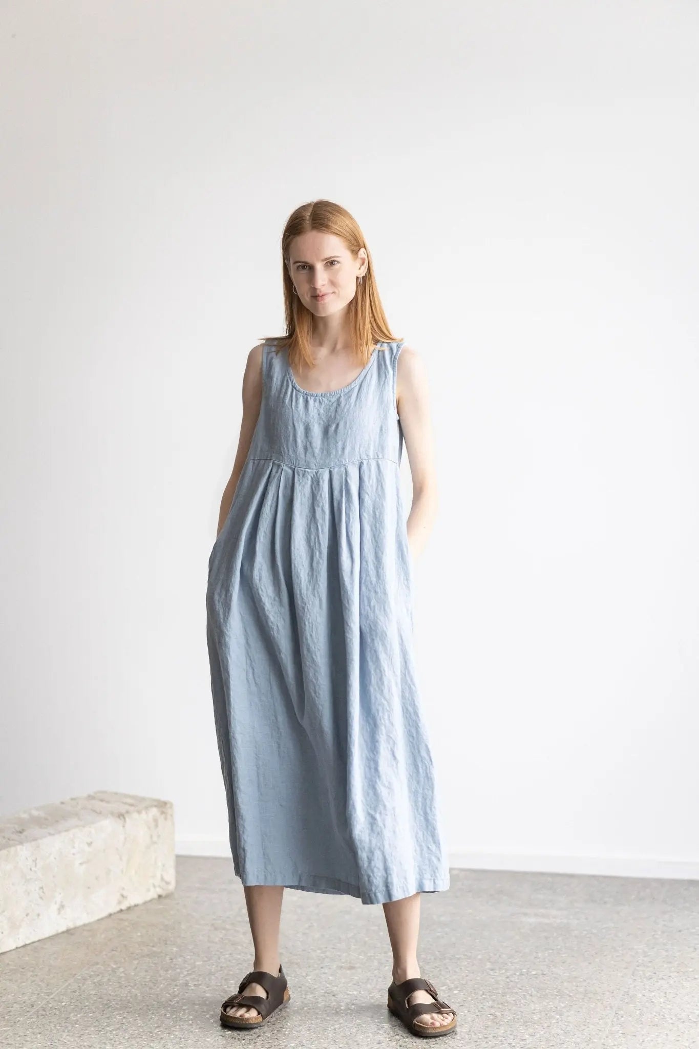 READY TO SHIP Linen Long Dress - Epic Linen luxury linen