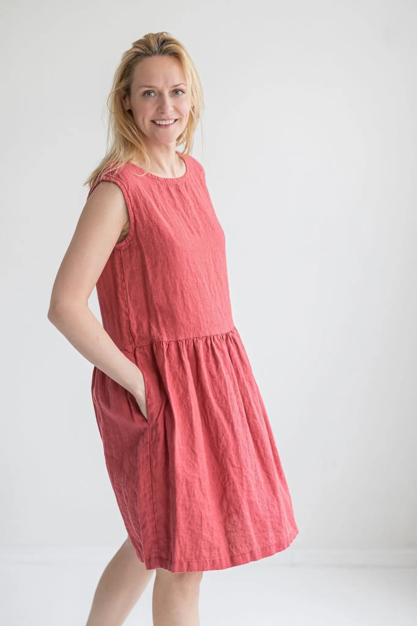 READY TO SHIP Linen Swing Sundress - Epic Linen luxury linen