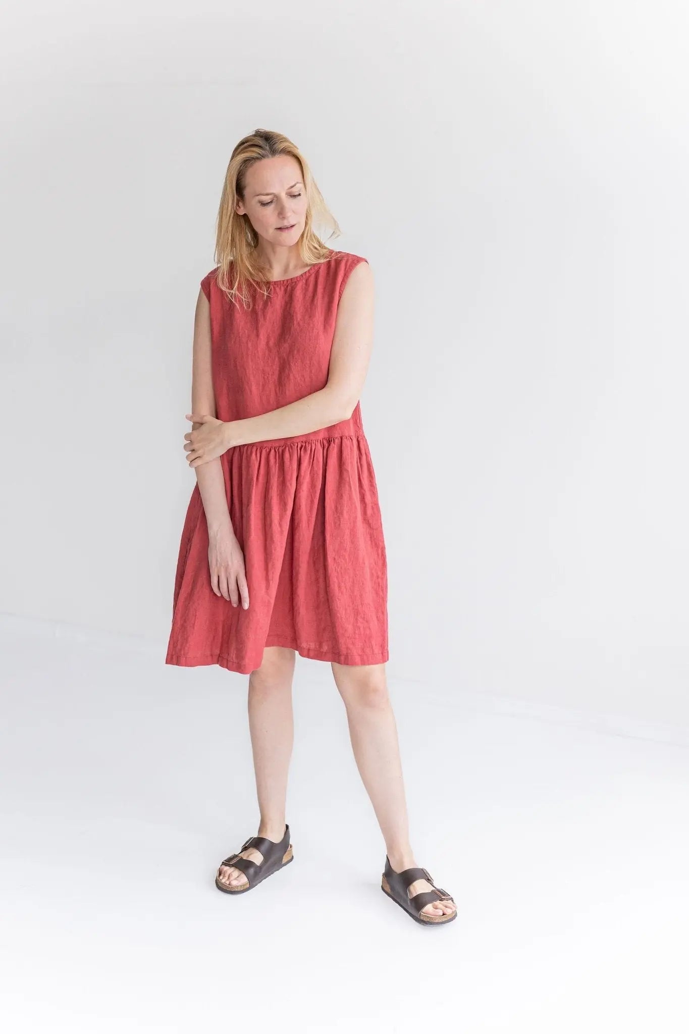 READY TO SHIP Linen Swing Sundress - Epic Linen luxury linen