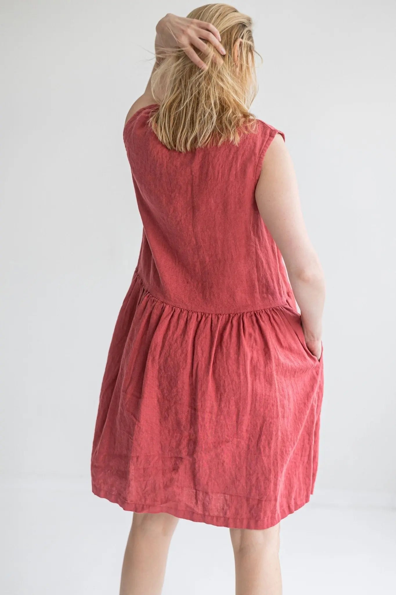 READY TO SHIP Linen Swing Sundress - Epic Linen luxury linen