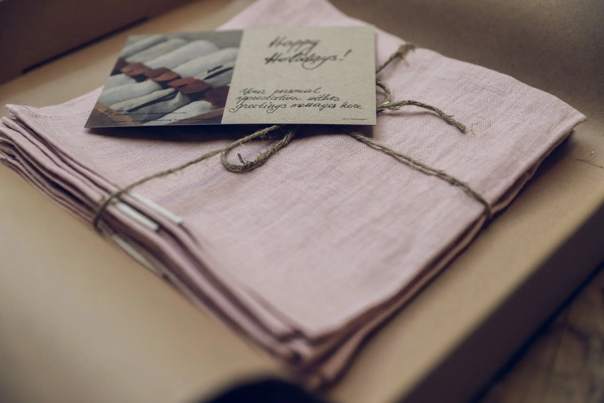 Set of 2 Soft Linen Napkins in a Gift Box - Epic Linen luxury linen