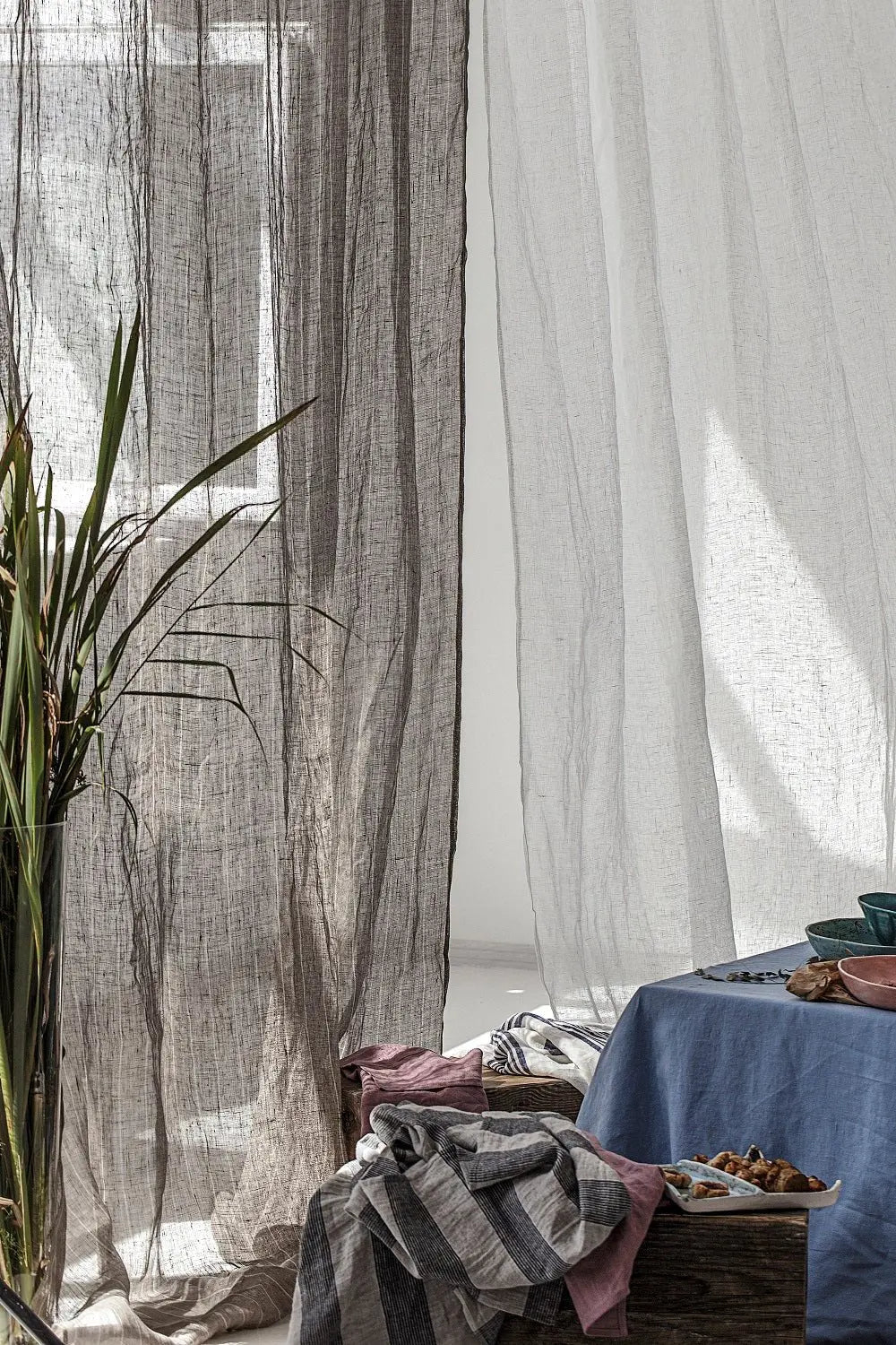 Sheer Natural Linen Curtains - Epic Linen luxury linen