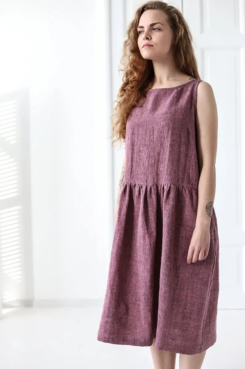 Summer Linen Dress with Pockets - Epic Linen luxury linen