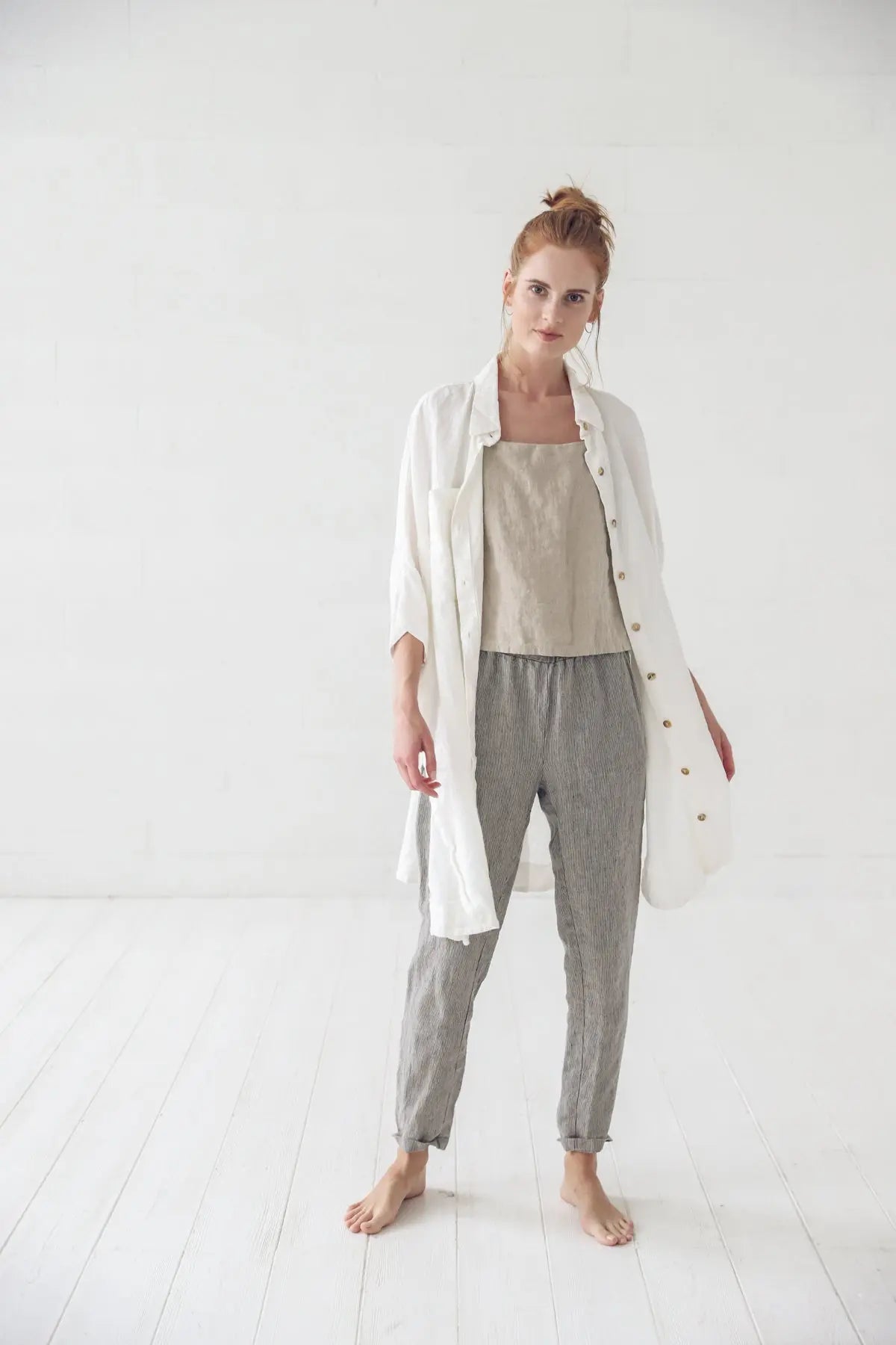 Tapered Linen Pants Comfort - Epic Linen luxury linen