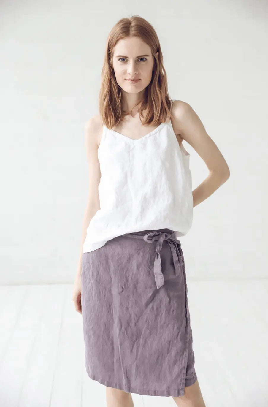Wrap Linen Skirt - Epic Linen luxury linen